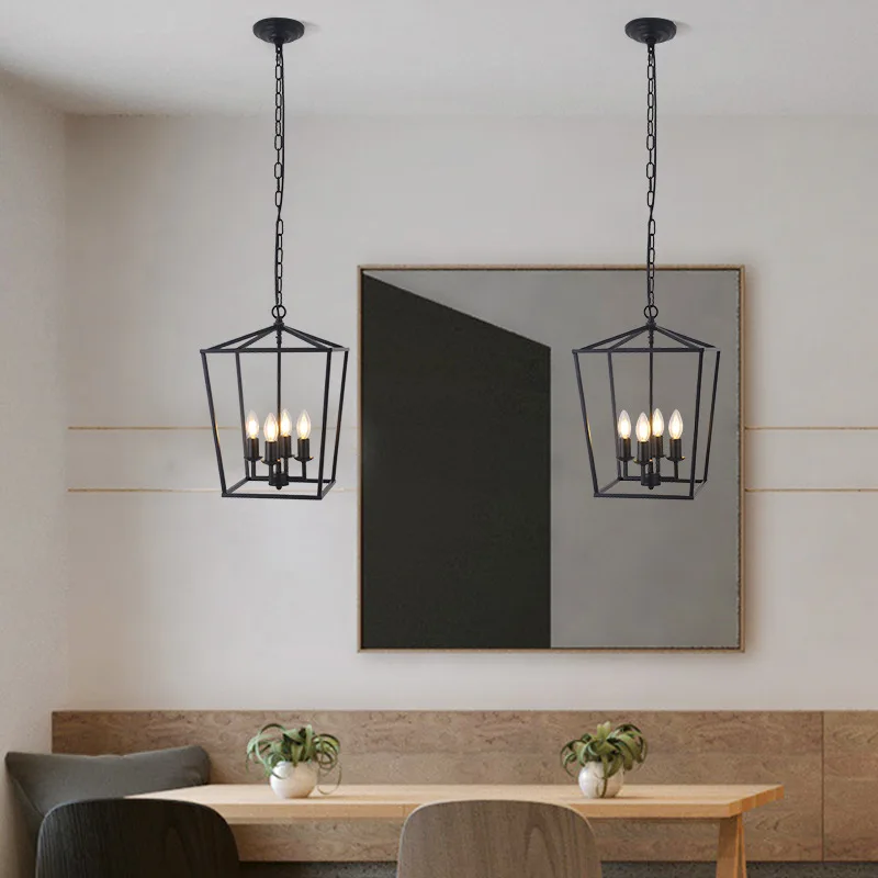 

Vintage Industrial Style Hotel Iron Art Chandelier for Living Room Bedroom Bar Restaurant Nordic Modern Lighting Fixture