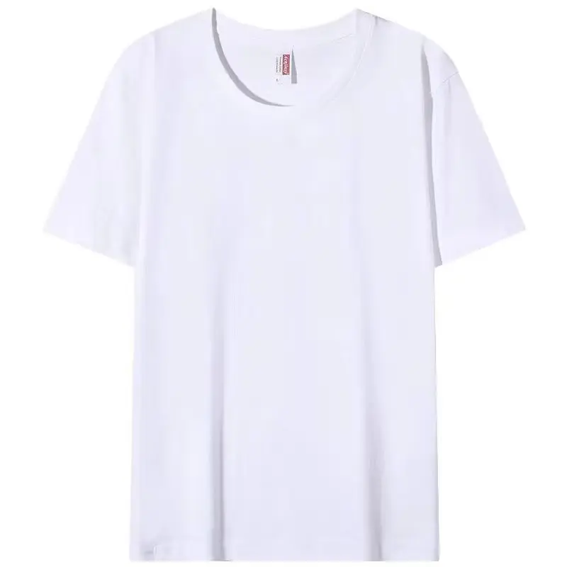 

Trendy Summer Men Women Solid Color Short Sleeve T-Shirt - Fine Combed Water Wash Cultural Promo Shirt Plus Size Casual Top