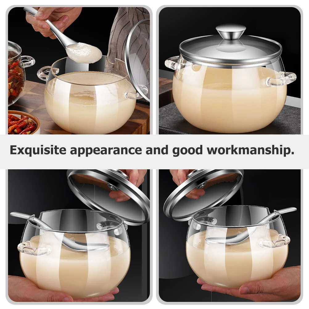 

1Set Lard Oil Storage Jar Glass Canister Kitchen Storage Container Large Capacity Airtight Condiment Jar Glass Tea Holder