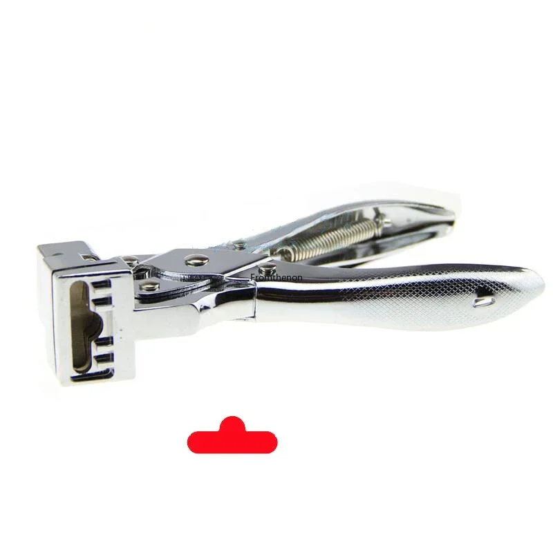 T Shape Hole Tab Paper Punch Butterfly Shape Hook Drilling Tongs Punches Manual PVC Card Punch and ID Card Slot Hole Punch