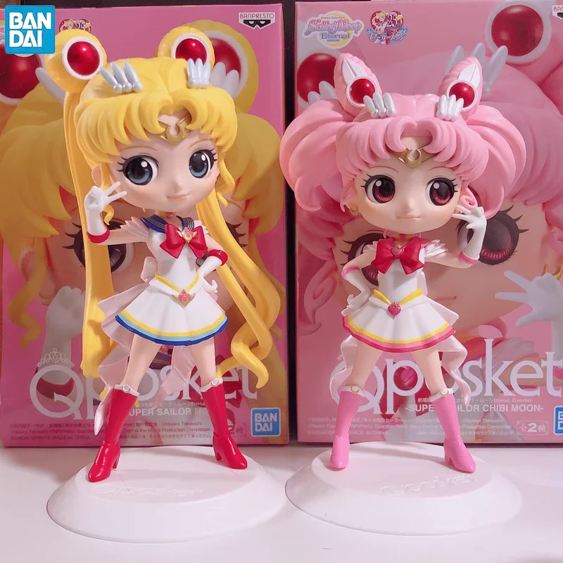 

Новые Фигурки Bandai персонажей Qposket Сейлор Мун Космос Цукино Usagi вечный Сейлор Мун Аниме фигурки модели Коллекционные Подарочные игрушки
