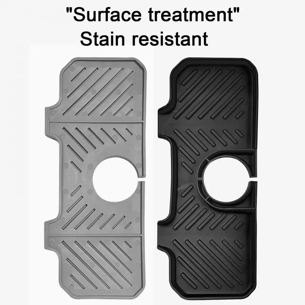 Kitchen Accessories Silicone Faucet Mat Soft Flexible Sink Splash Guard Drain Mat for Quick Drying Wear Resistance for Kitchen