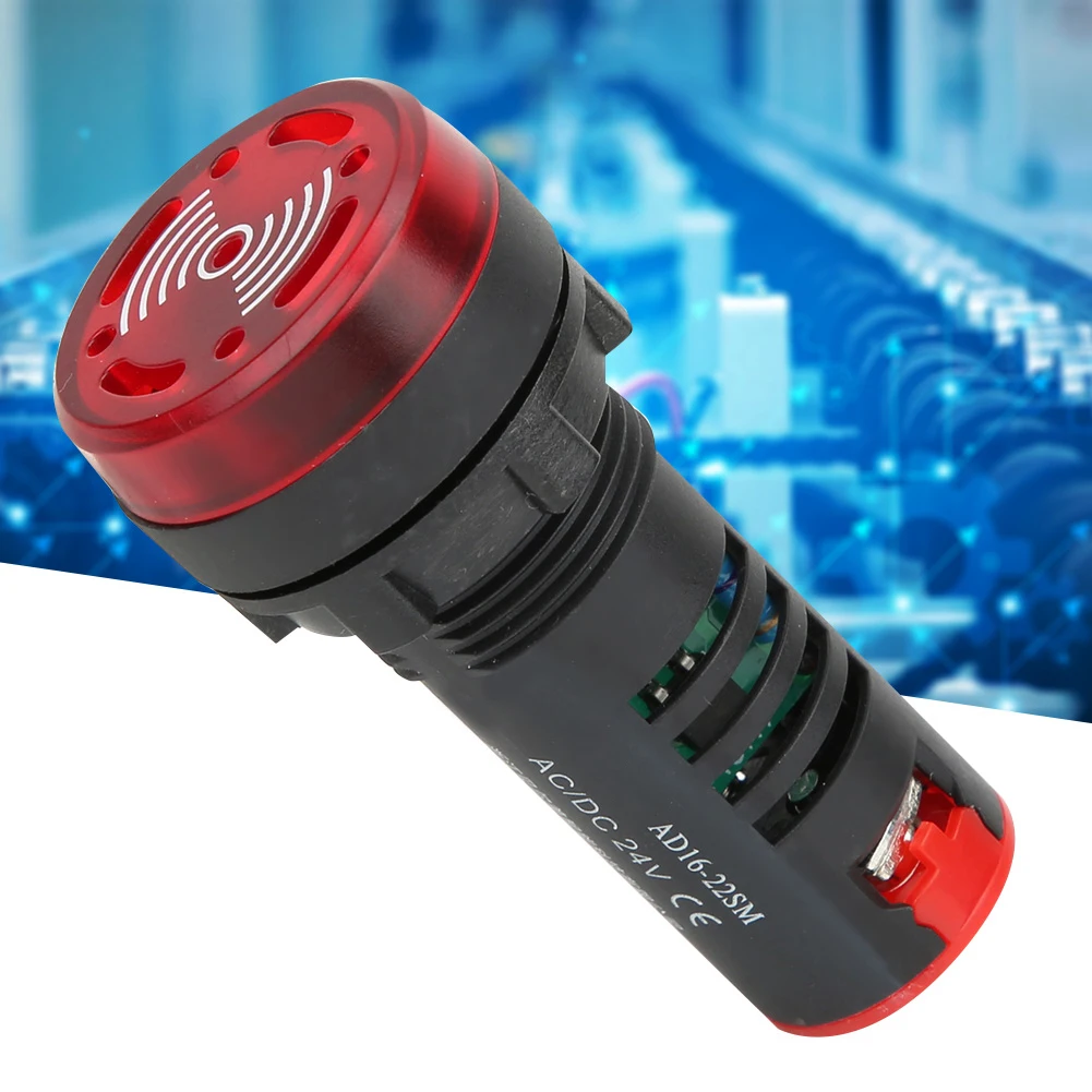 10 قطعة بيرم LED الطنان AD16 ‐ 22SM مؤشر إنذار فلاش أحمر مصباح الجرس التيار المتناوب DC24V