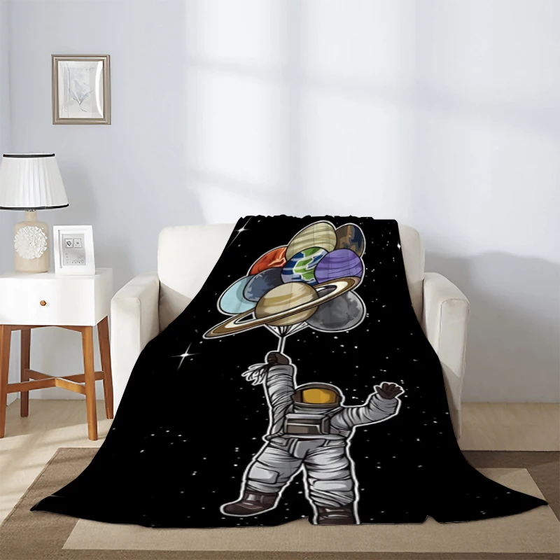 

Sofa Blankets & Throws Hello Astronaut Decorative Sofa Blanket Fluffy Soft Blankets for Bed Furry Summer Comforter Throw Double