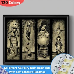 120 Colors Nightmare Before Christmas Fairy Dust AB Diamond Painting With Sticker 5D Full Mosaic Disneyland Haunted Mansion DIY