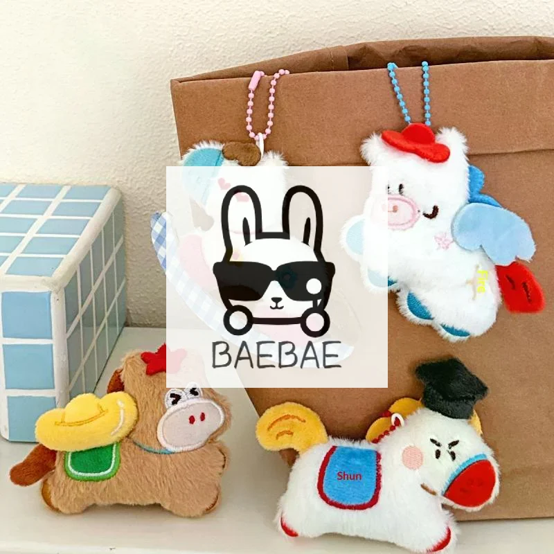 

1 шт., креативный милый год лошади, кукла-талисман, кулон, мультяшный плюшевый брелок с пони, подвесное украшение для рюкзака, новогодние подарки
