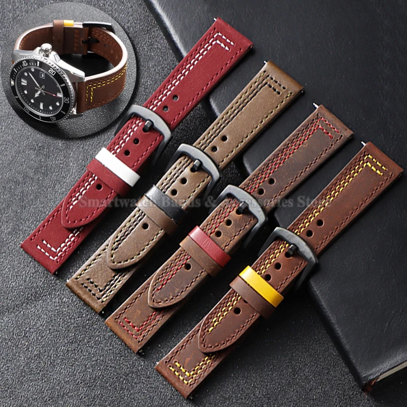 20Mm 22Mm Leather W… - image