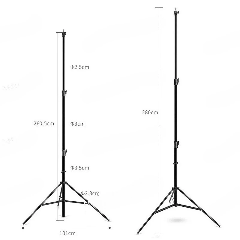 2.8M Air Cushion Light Stand, Portable Studio Tripod Flash Bracket for Photography and Film Television Lighting