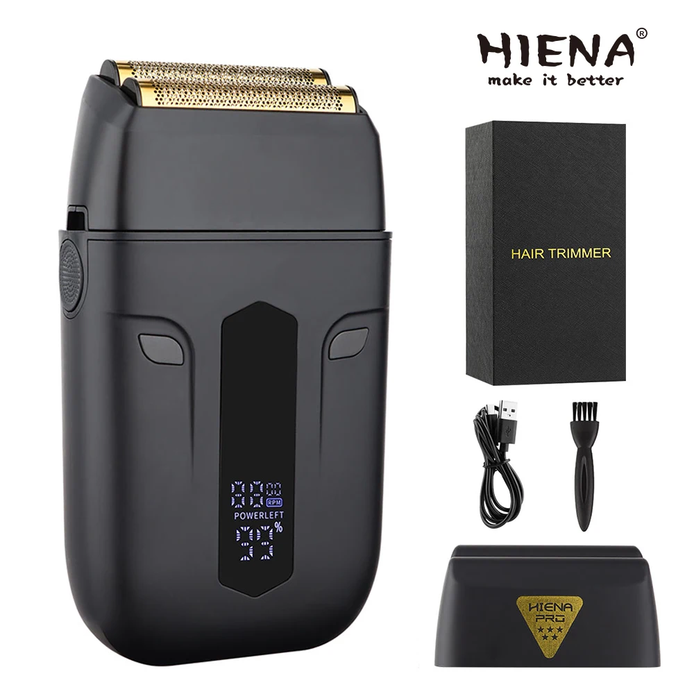 

hiena shaver Rechargeable Cordless Shaver for Men Twin Blade Reciprocating Beard Razor Face Care Multifunction Strong Trimmer