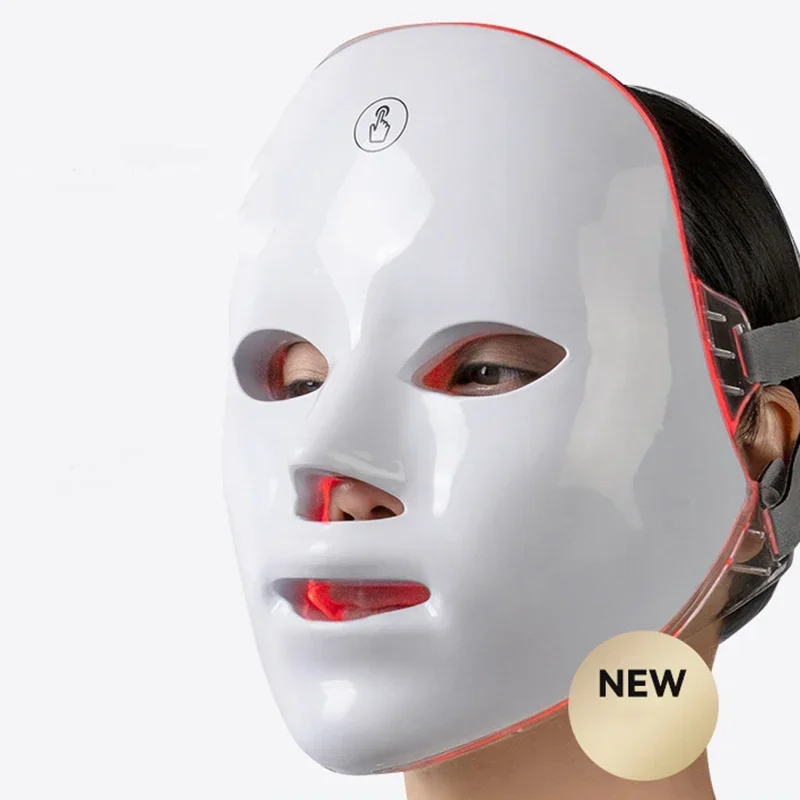 

Acne Reduction Skin Care 7 Color Blue Red Led Light Therapy Facial Face Mask