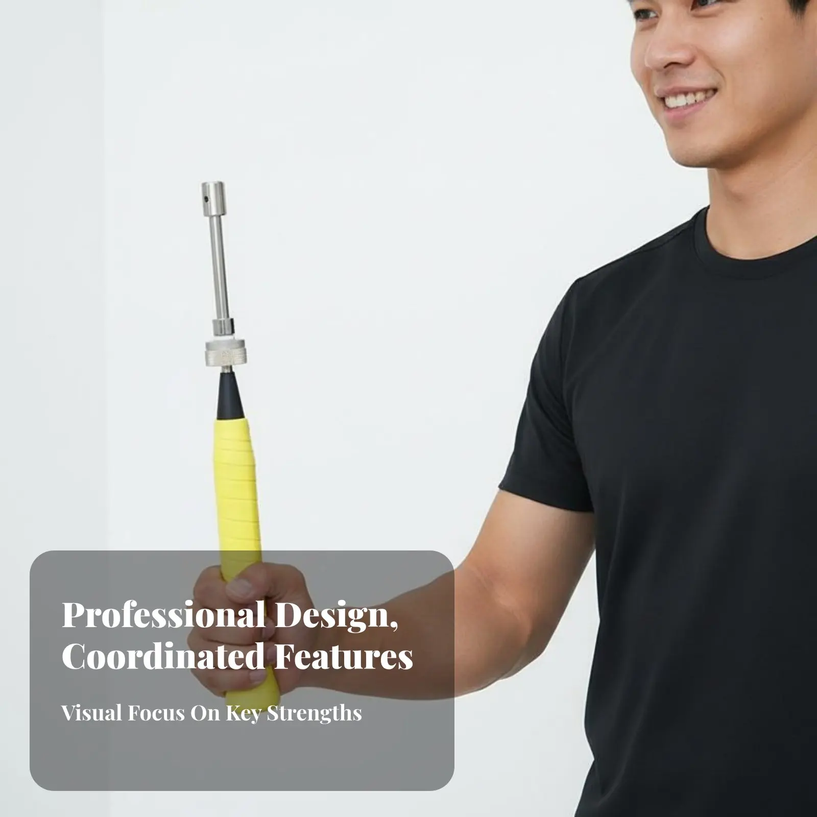 

Badminton Swing Instructor Portable and Lightweight Badminton Power Practice Stick Racket Swing Practice Aid Long-Lasting