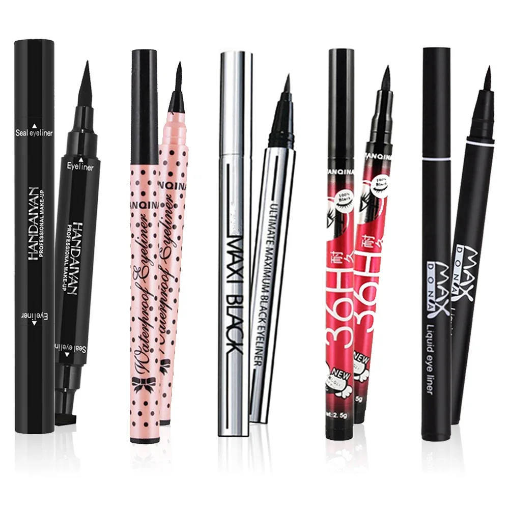 5 styl czarny eyeliner w płynie odcień brązowy makijaż eyeliner ołówek kolor eyeliner konturówka wodoodporna makijaż oczu wzornik