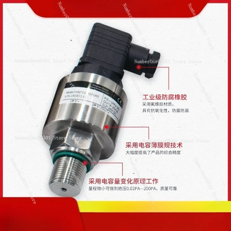 27CA Capacitive Thin Film Vacuum Gauge Pressure Sensor High Accuracy Vacuum Meter Industrial Vacuum Measurement -095
