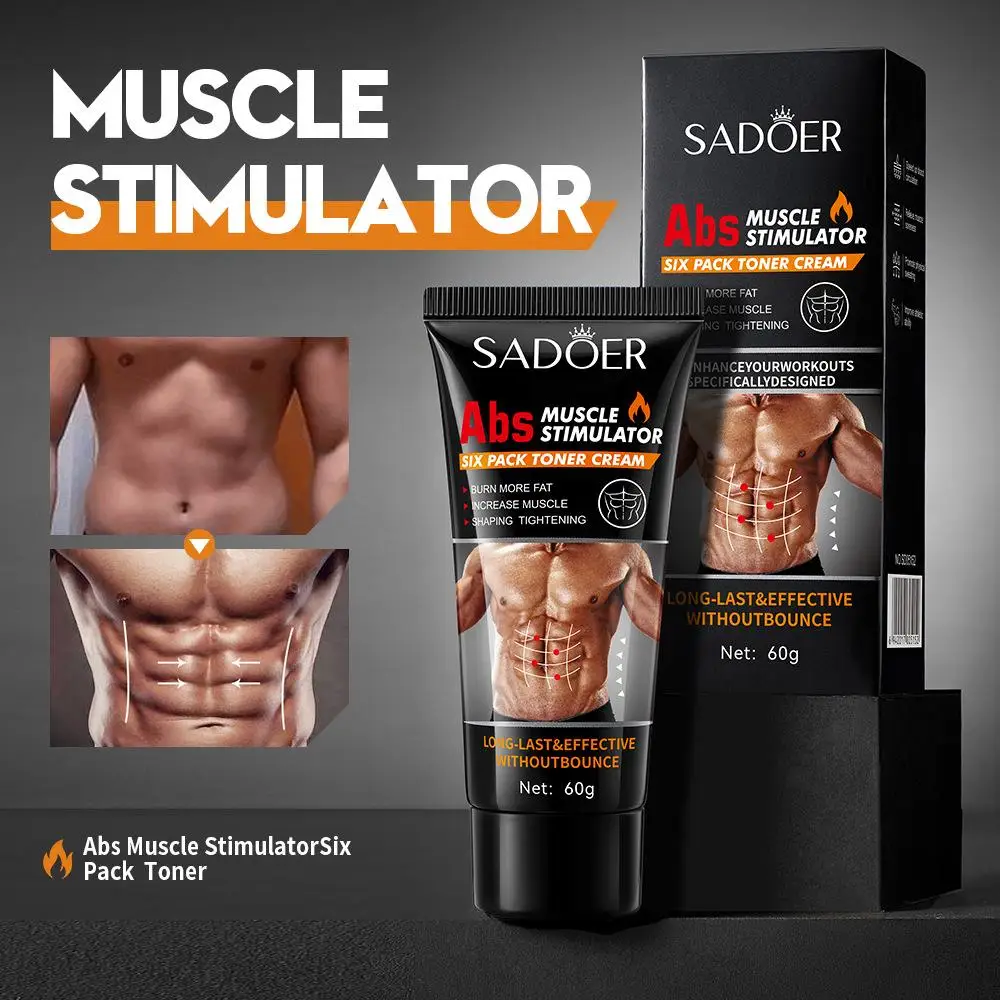 SADOER 1/2/3/4/5/10PCS Men's Abdominal Shaping and Heating Cream Waist and Abdomen Weight Loss Body Slimming Cream