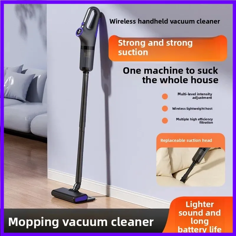 Cordless Vacuum Cleaner 15000PA 120W High Suction Power Cleaning Machine USB Rechargeable Mopping Vacuum Cleaner