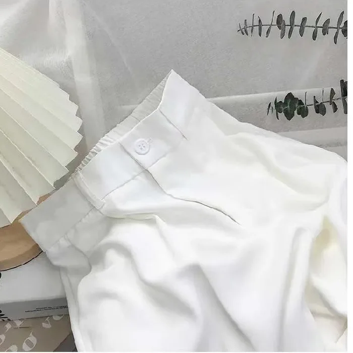 Suit Pants Women's 2025 Spring and Autumn New Design Sense Niche High Waist Loose and Thin Straight Wide Leg Casual Pants