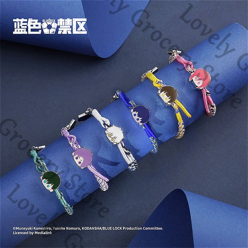 

Аниме BLUE LOCK Nagi Seishiro Mikage Reo Rin Itoshi Isagi Yoichi Bachira Meguru Chigiri Hyoma Косплей Тканый браслет Талисман в подарок