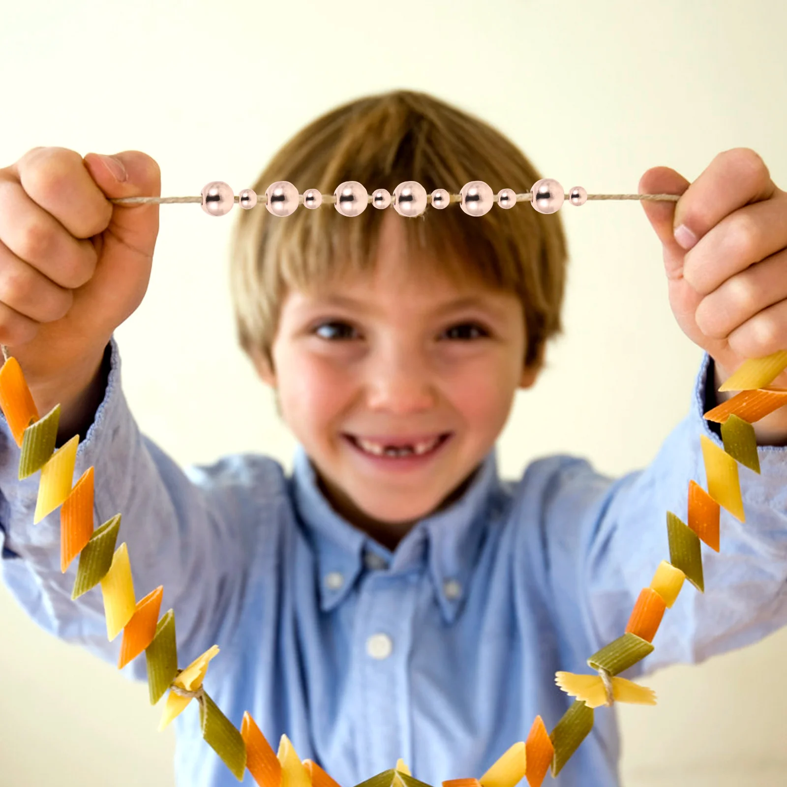 

200Pcs Copper Spacer Beads Corrosion Resistant Smooth Round Loose Beads DIY Jewelry Making Bracelet Necklace Supplies