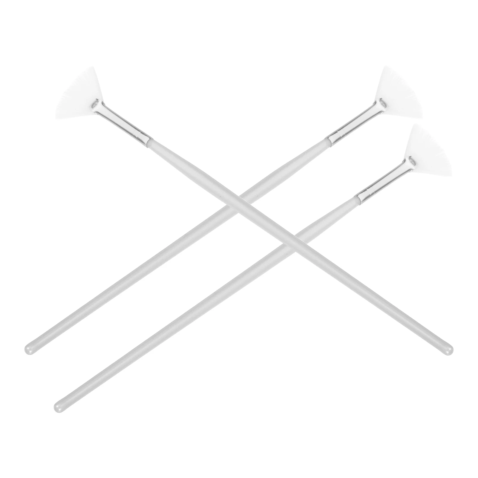 

3 Pcs Mask Brush Fiber Applicator Tool Mask Diy Brushes Fan Shape For Face Mud Smoothing Skin Care DIY White