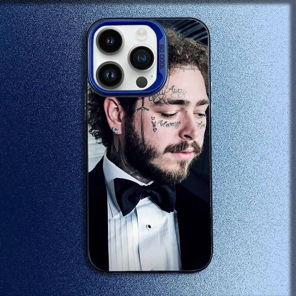 حافظة هاتف Post Singer M-Malone لهاتف iPhone 17,16,15,14,13,12,11,Pro,Max,Plus,E,SE4,Air,Mini Blue IMD Box