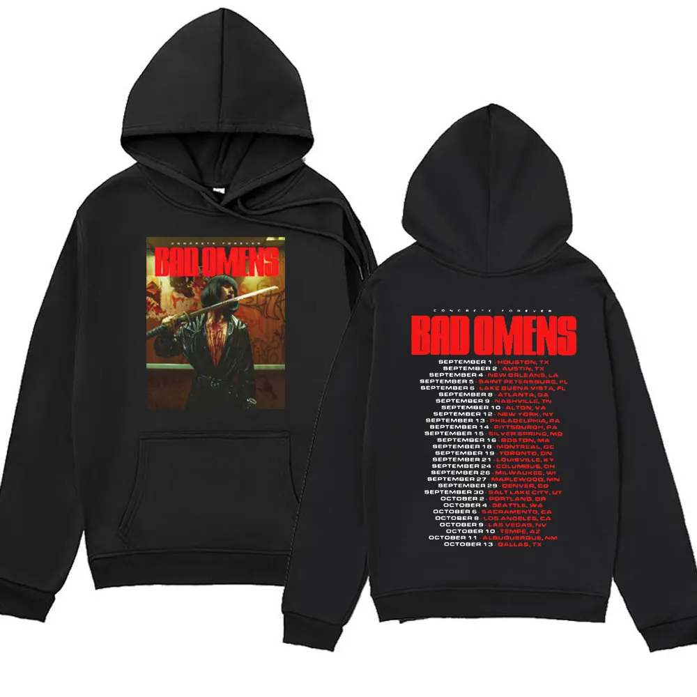 

Rapper Rock Band Bad Omens Concrete Forever Print Hoodie Men's Gothic Oversized New in Sweatshirts Vintage Harajuku Pullover