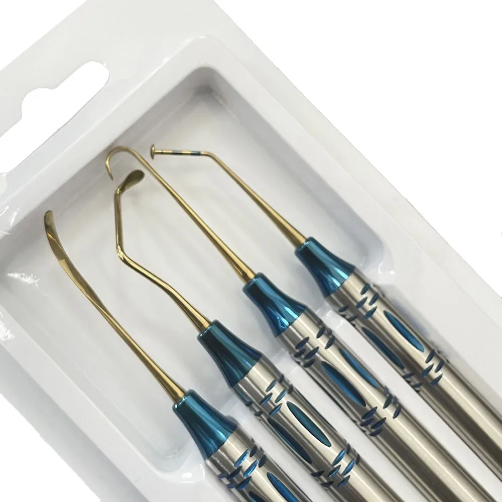 

4Pcs Stainless Steel Double-End Dental Implant Sinus Lift Elevator Instruments Autoclavable for Maxillary Procedures