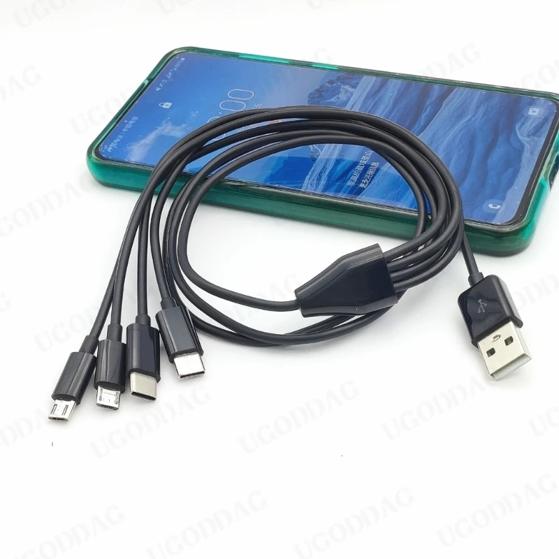 4 w 1 kabel do ładowania Multi USB do Micro USB typu C do ładowania Tablet z funkcją telefonu przewód ładujący kabel splittera ładowarki USB