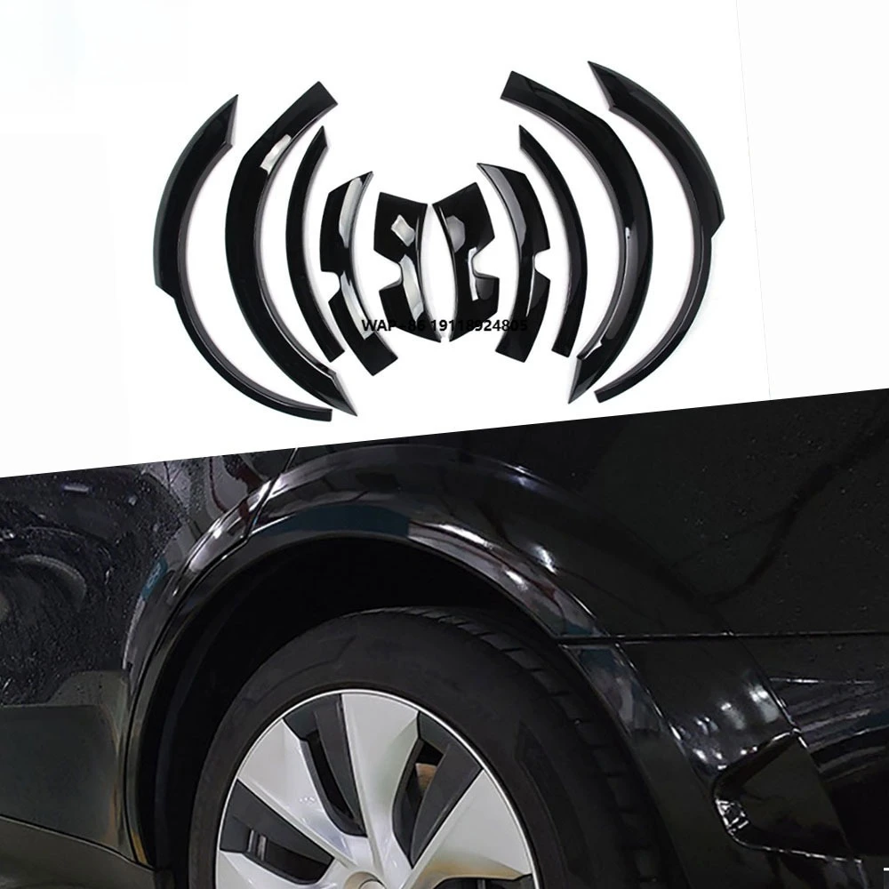 

ABS Gloss Black Bumper Side Wide Body Wheel Eyebrow Car Protect for Model Y 2021+ Cars Accessories
