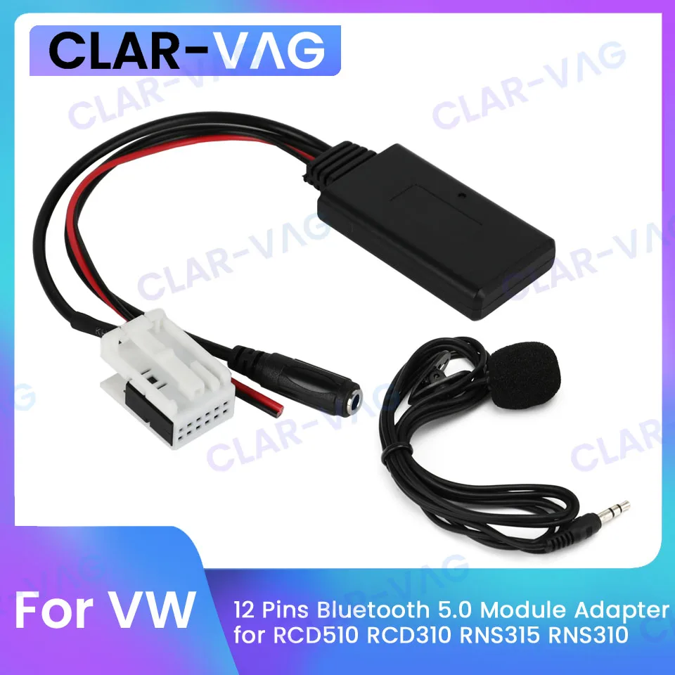 Wireless Bluetooth 12pin Car Module AUX-in Audio MP3 Music Adapter For VW  Skoda RCD RNS 510 315 310 MFD2 Accessories