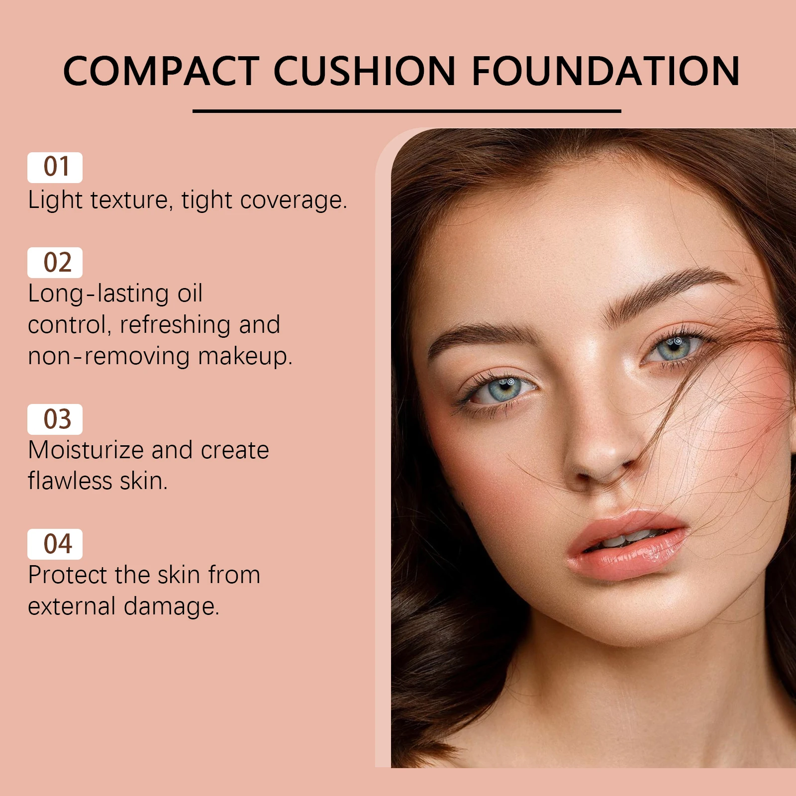 Eelhope Air Cushion Foundation Firming Concealer Moisturizing Makeup Base