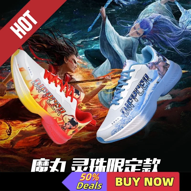 

Running Sneakers Men Lightweight Breathable Wear-Resistant Soft NEZHA Anime Cosplay Shoes Comfort Marathon Sport Shoes for Man