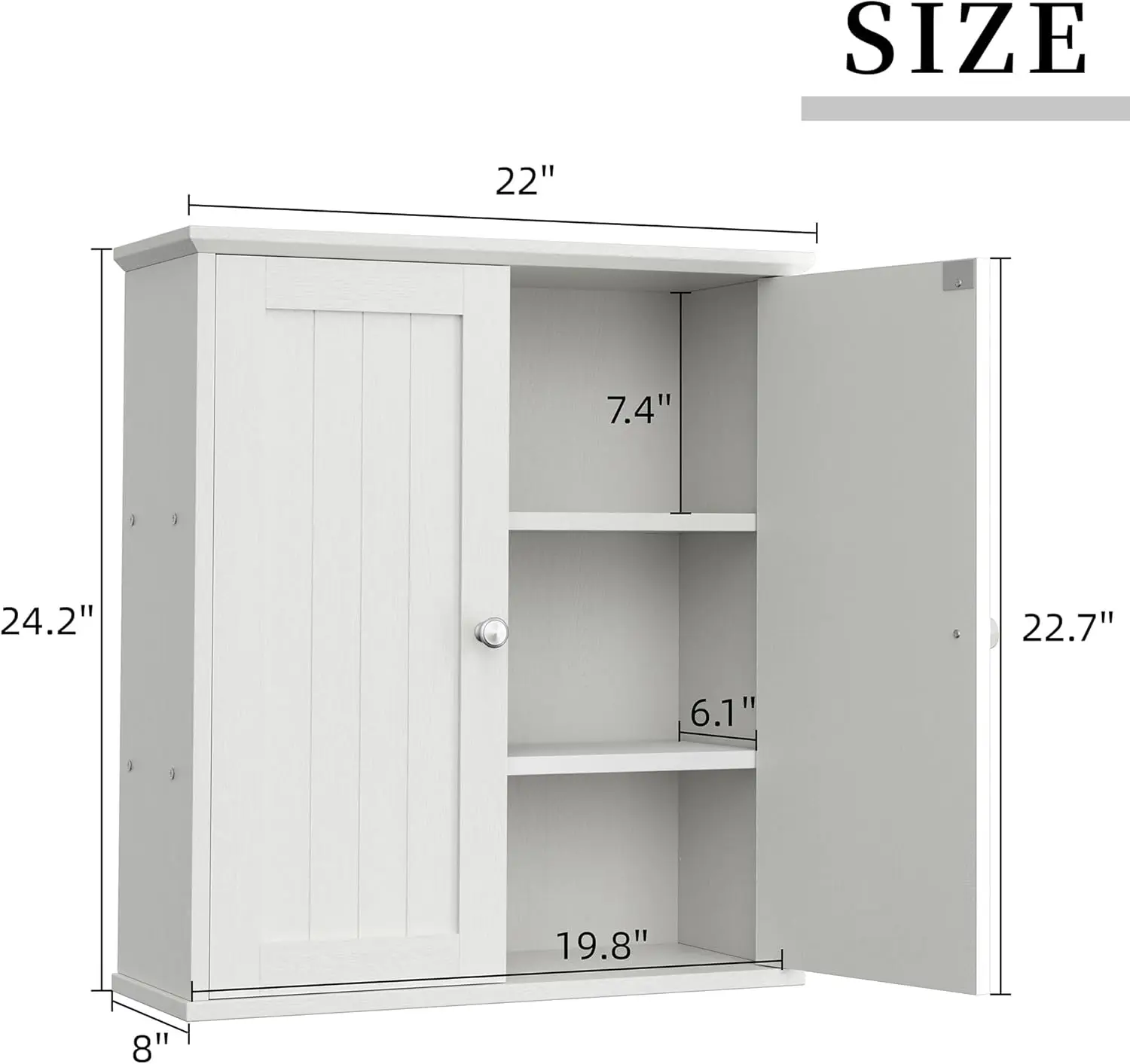 Mesa de centro rústica de almacenamiento de granja para sala de estar - Mesa de cóctel cuadrada de madera