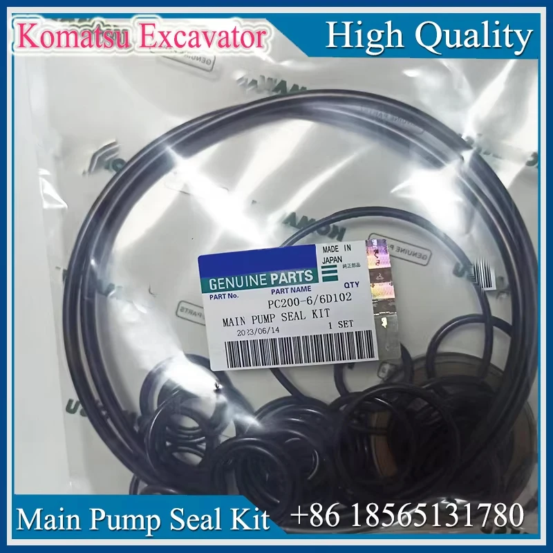 High Quality PC120-6 PC200-6 PC200-7 PC200-8  Hydraulic Pump Seal Kit for Komatsu Excavator Main Pump Complete Rebuilding Kit