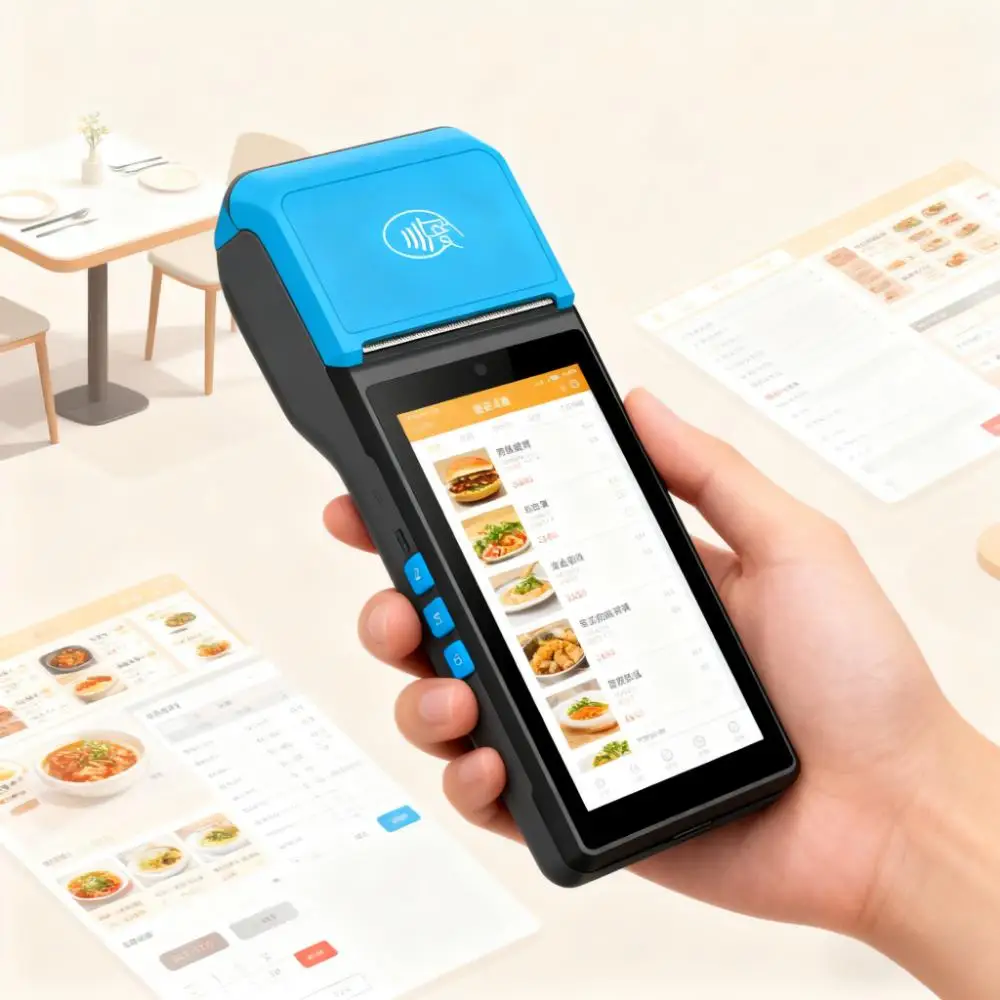 

Android 12 Handheld PDA POS Terminal With Built-in Thermal NFC Printer And Paper Printer