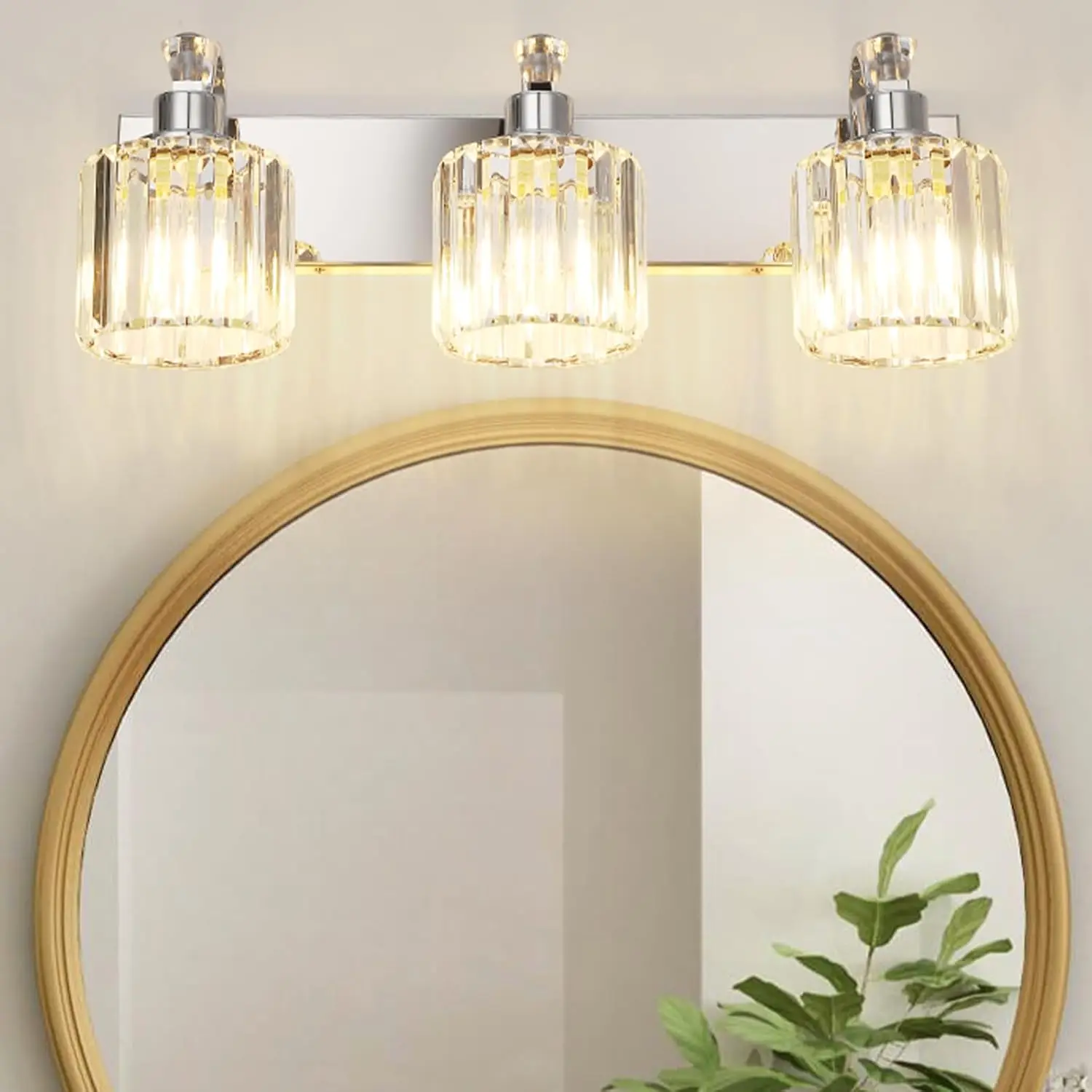 تركيبات أضواء الحمام الكريستالية الحديثة فوق مرآة الزجاج E26 قاعدة لمبة الجدار مصباح لغرفة النوم غرفة المعيشة المدخل المطبخ