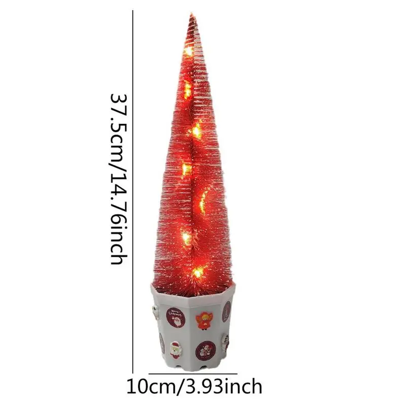 Настольная Рождественская елка Стол Рождественская елка с музыкой и красочными огнями Искусственное свадебное украшение Крошечная рождественская елка