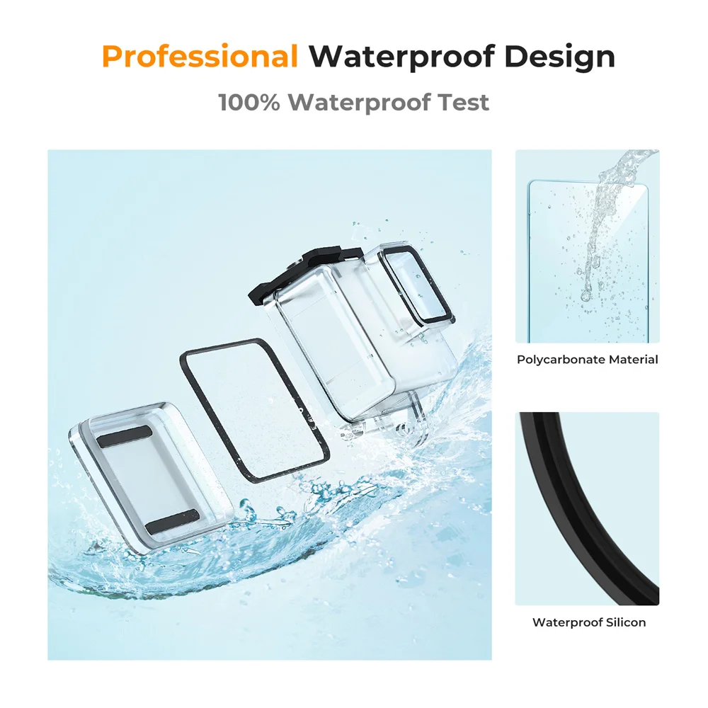 Экшн-камера K & F Concept Ultra HD, Подводная Водонепроницаемая уличная видеокамера, набор 21 в 1 для детской спортивной камеры/10/11/12