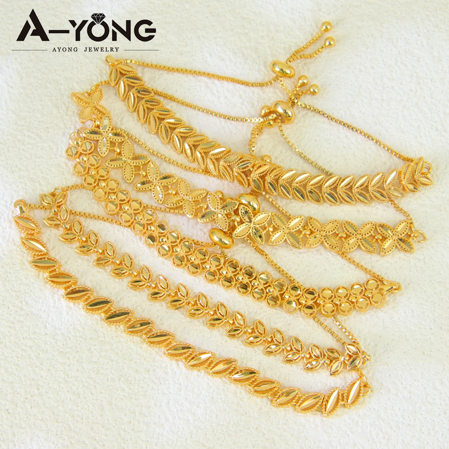 

Элегантный Дубайский позолоченный браслет 21 К Регулируемый итальянский очаровательный браслет с кисточками Ручные цепочки Оман Женские свадебные украшения для вечеринки