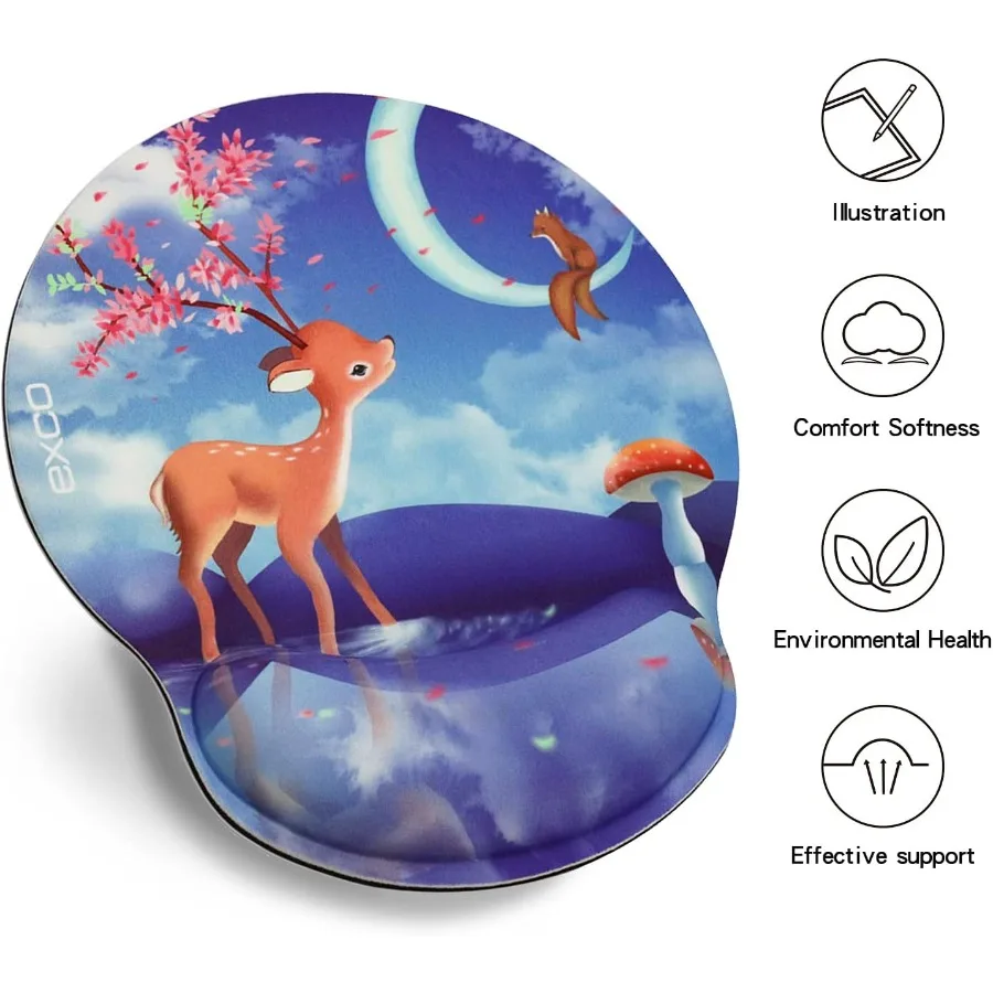 مريح مع مسند معصم إسفنجي ناعم يدعم حصيرة ماوس كمبيوتر مريحة لتصميم الكمبيوتر المحمول ولوحة مفاتيح لطيفة على شكل لوحة ماوس مع #6