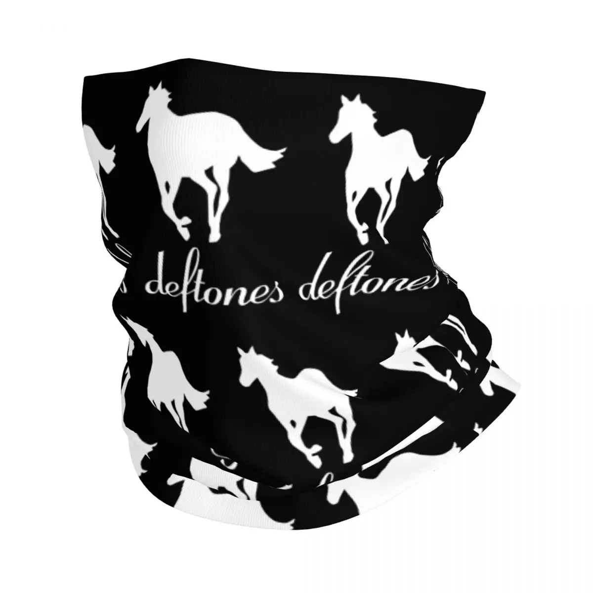 Deftones Bandana Neck Gaiter Printed Metal Band Balaclavas Magic Scarf Headwear Outdoor Sports for Men Women Adult Windproof