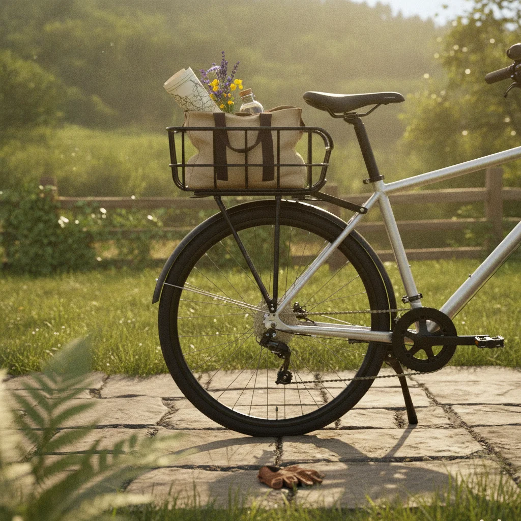 Bike Cargo Rack - Fahrrad-Zubehör: Hinterer Korb mit offenem Drahtdesign,