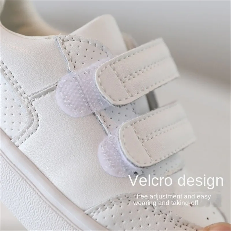 Genuine Leather Children Shoes Unisex White Kids Sneakers Breathable Soft Sole Outdoor Tennis Fashion Toddler Boys Girls Shoes