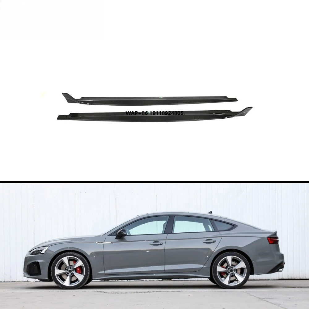 

Pre-preg Dry Carbon Fiber Side Skirts Extensions for A5 S-LINE S5 2-Door 4-Door 2020-2021