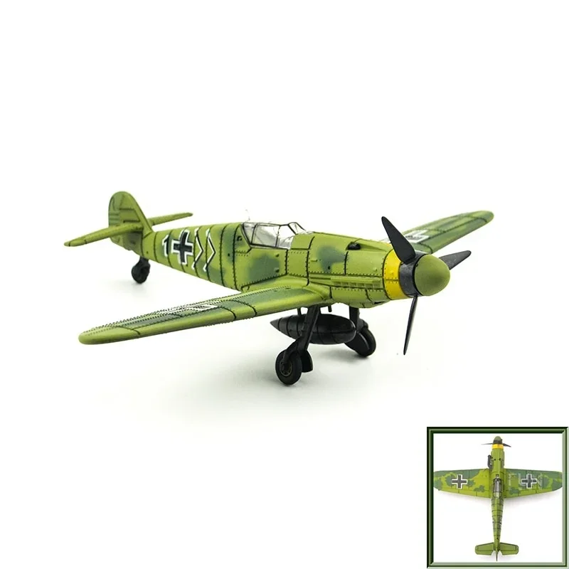 6 Colors 1/48 4d Assemble Military Model Toys Building Sets Airplane BF-109/F4U/Spitfire Fighter Diecast War-II Plane