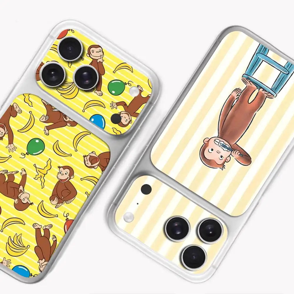 

Cute C-Curious G-George Monkey Back Protective Decal Skin Wrap Sticker for iPhone 17 Pro 17 Pro Max