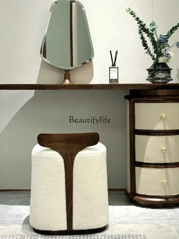 

New Chinese-style solid wood dresser bedroom simple light luxury makeup table North American black walnut