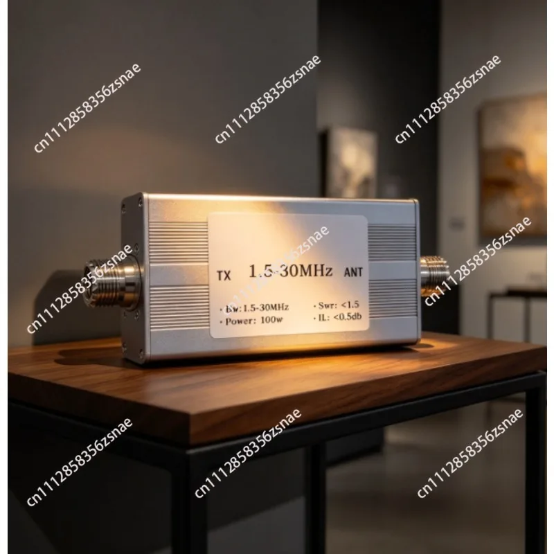 1.5 to 30MHz HF Band Pass Filter 100W High Power for Ham Radio Transceiver SO239 Connector