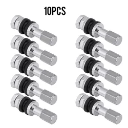 10pcs TR43E Metal Car Truck Motorcycle Tubeless Tire Tyre Valve Stems With Dust Cap