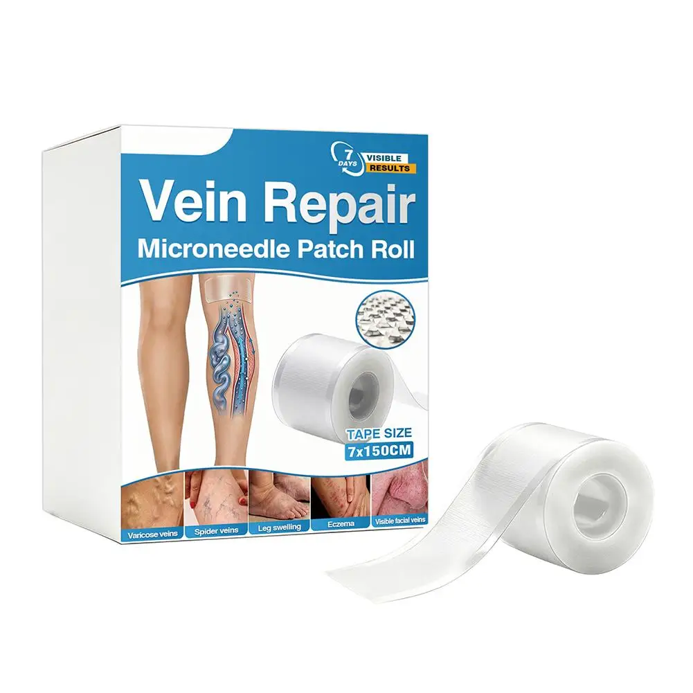 Vein Repair Microneedle Patch Roll Freely Cut Leg Care Tape Improve Blood Circulation Relieve Varicose Spider Veins Leg Swelling