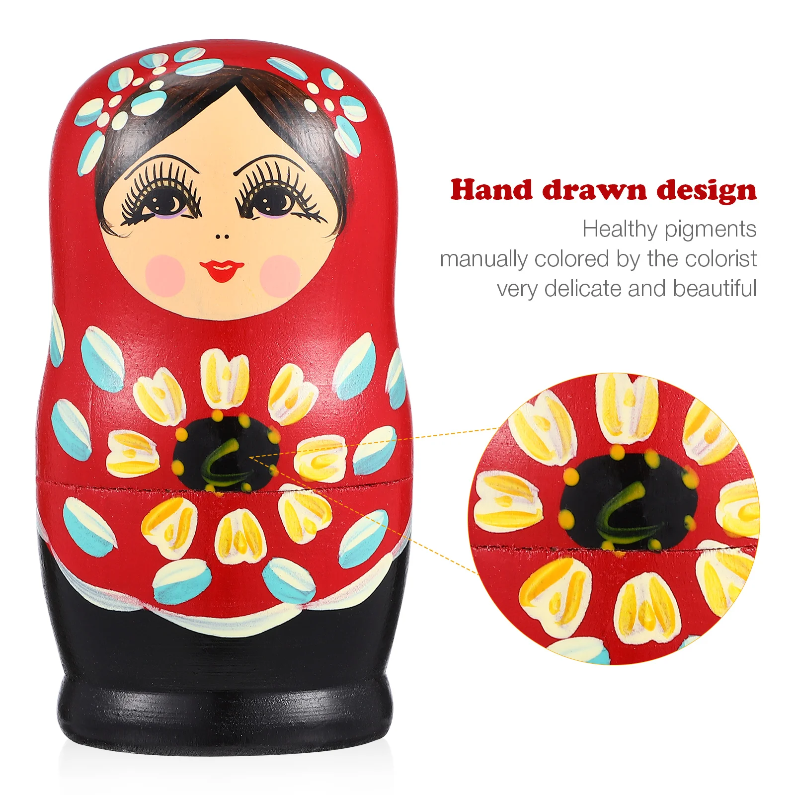 5 Pcs Matryoshka Russian Nesting Dolls Gift for Adult Funny Bright Color Stacking Cartoon